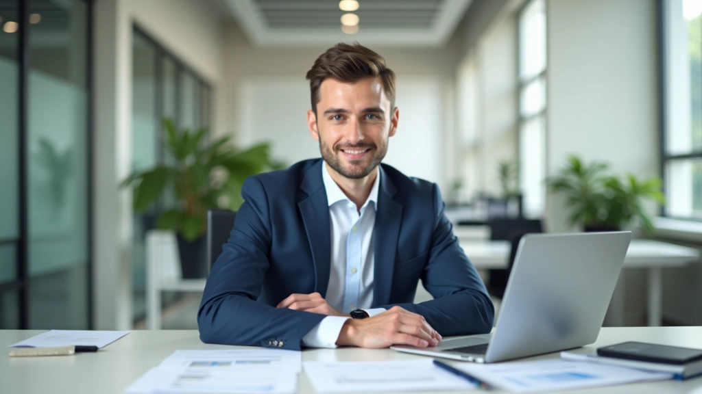 Modernes Finanzberatungsbüro mit organisierten Dokumenten und digitalen Tools