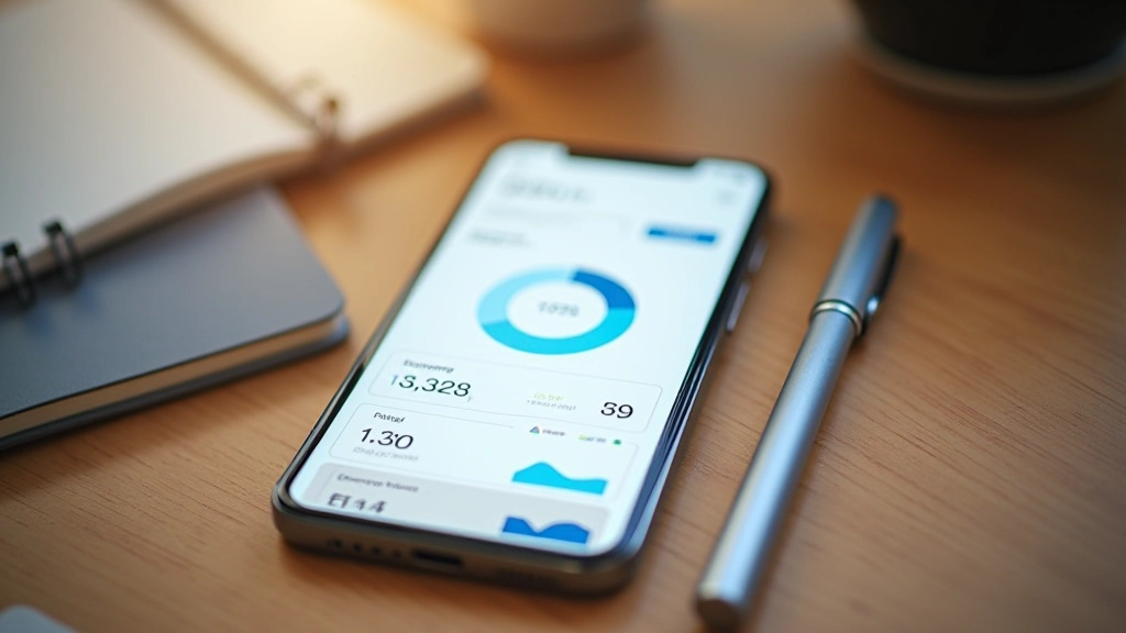 Dashboard einer Finanz-App mit Diagrammen, Einkommen und Ausgaben auf dunklem Hintergrund